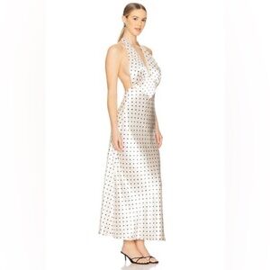 NEW Bardot Citron Midi Dress in Ivory Spot Backless Dress M